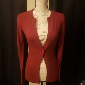 Burgundy button cardigan